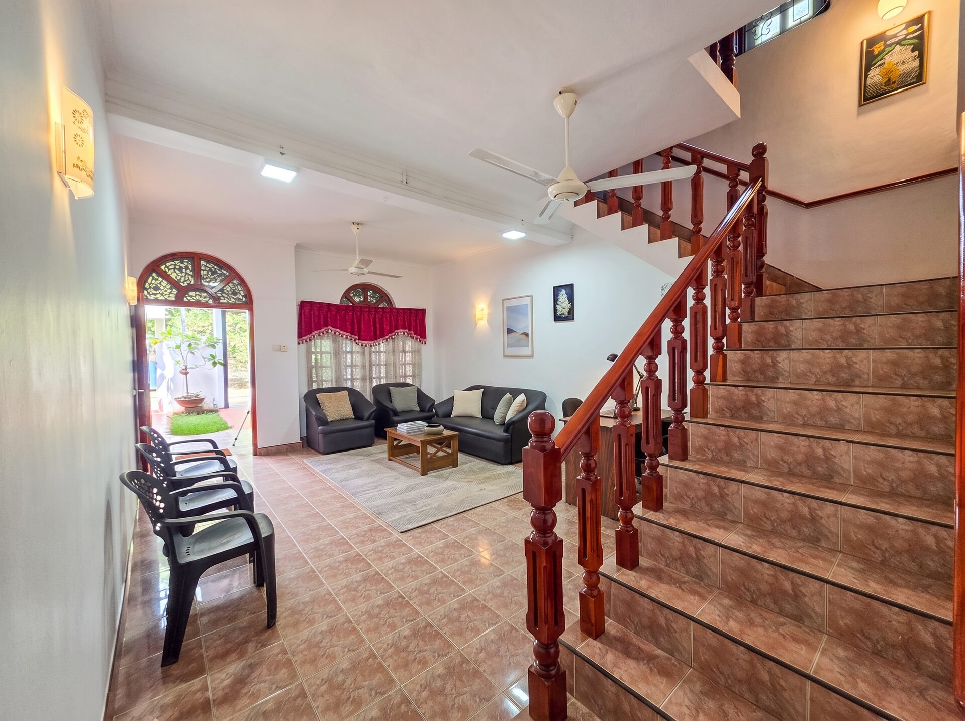 Living room and staircase